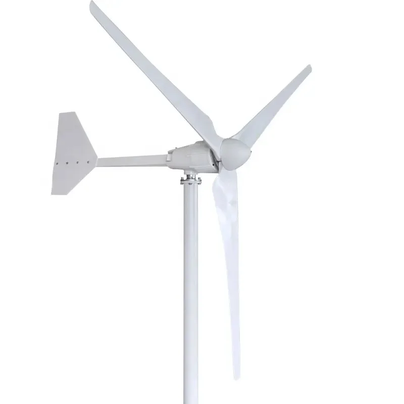 Home Use 10KW Three Phase Hybrid Solar Wind Power System Horizontal Axis Wind Turbines Generator