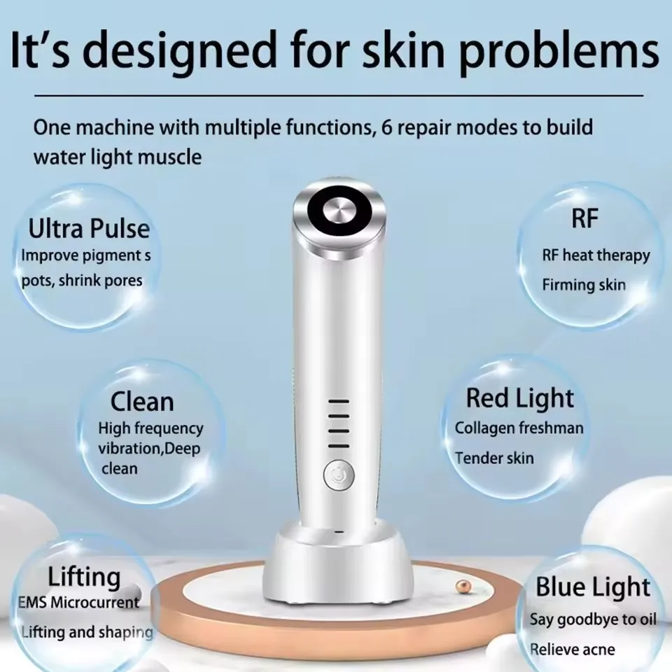 RF Radiofrequenz EMS Mikrostrom Ultraschall Maschine Anti Aging Face Lifting Falten Reduktion Hautstraffung Gerät Hautpflege