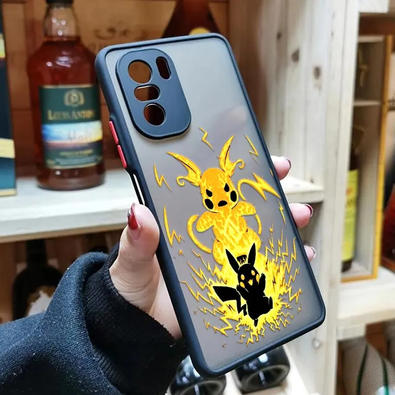 Pokemon Anime Pikachu Back Cover Case For Xiaomi Redmi Note 10 8 9 11 12 Pro Plus 5G 9s 10s 11s 12s 8A 9A 9C 10C Matte Soft Case