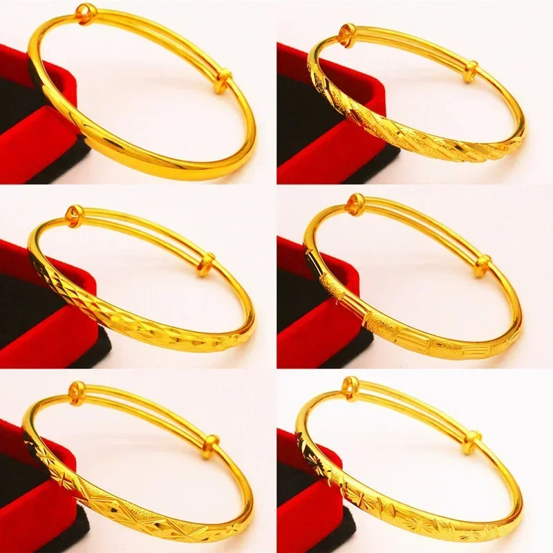 Pulsera de Latón chapado en oro para mujer, joyería de oro y arena de Vietnam, accesorios de moda de pie largo