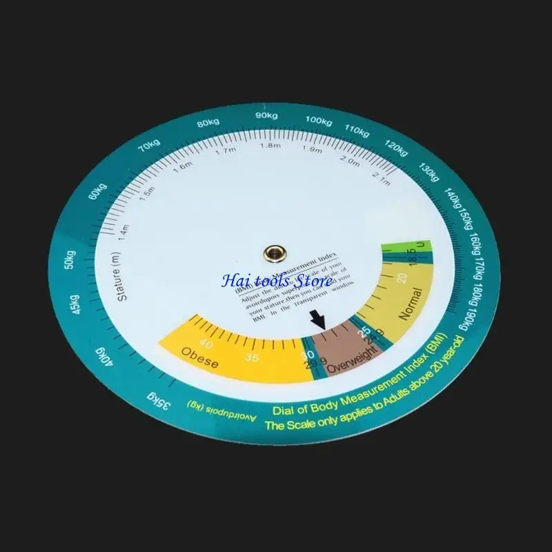 X37E Easy to Carry  Wheel Calculator  Body Mass Index Wheel Calculator Single Side  Weight & Height Measurer Wheel Calculator