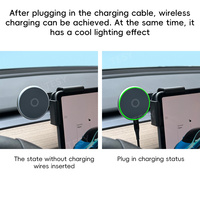 Car Phone Mount Holder 15W Magnetic Magsafe Wireless Charger for Tesla Model Y Launch 2025-2020 Model 3 HIGHLAND 2024-2017 BYD
