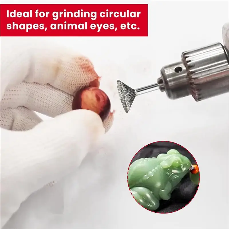 ABSJ-Stone Carving Set Diamond Burr Bits Compatible With For Dremel, 130PCS Polishing Kits Rotary Tools Accessories