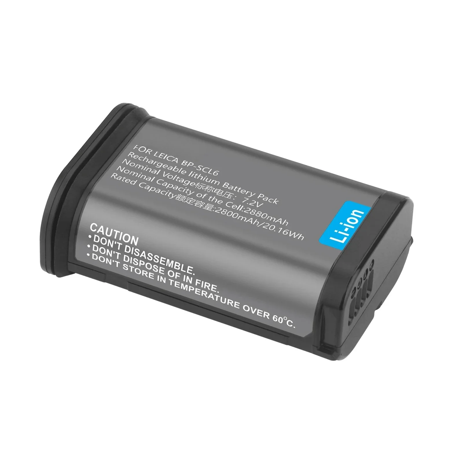 High Capacity 2880mAh BP‑SCL6 Battery For Leica Q2 Q3 SL2 SL2‑S SL3 SL3‑S Digital Camera BP‑SCL6