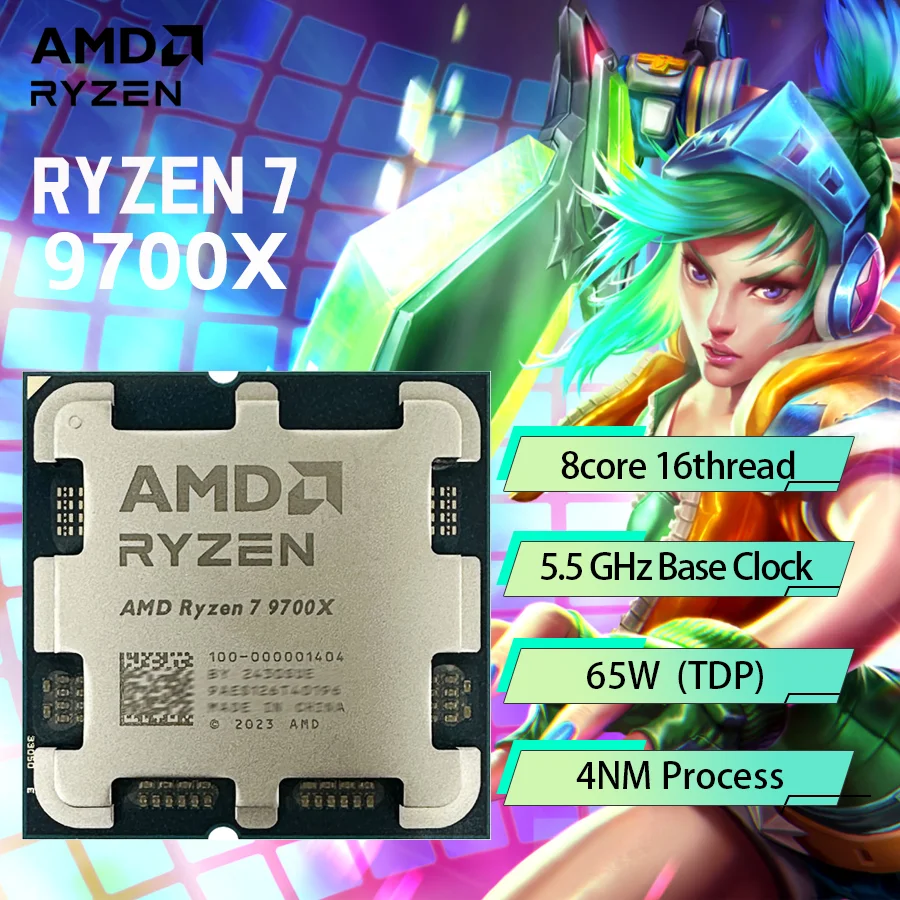 AMD Ryzen 5 7600X 3D Novo CPU Processor R5 7600X3D Brand Am5 Processor 5NM L3=32M 65w TDP For DDR5 Game Cache