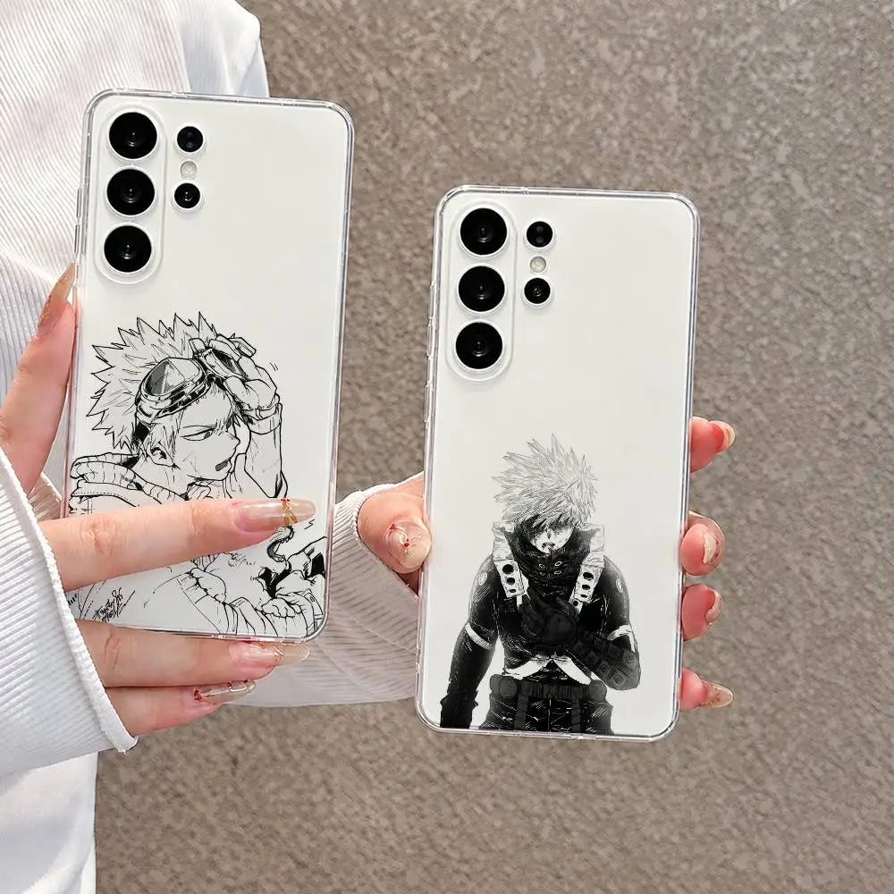 Katsuki Bakugo My Hero Academia Phone Case Transparent Silicone Soft For Samsung S25,S24,S21,S22,S23,S30,Ultra,S20,Plus,Fe