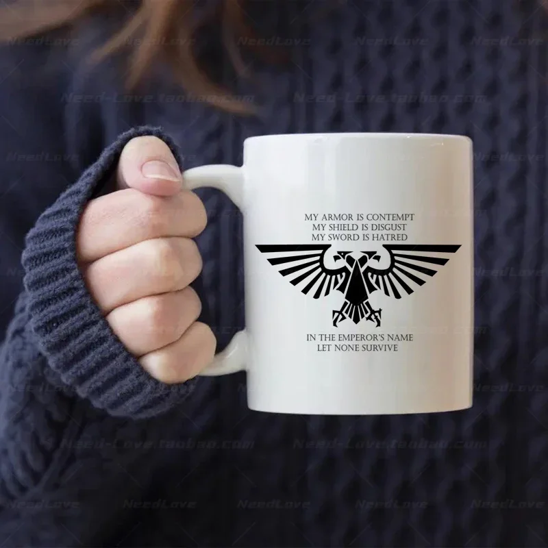 Warhammer 40K Peripheral Empire Double-headed Eagle Emperor Skyhawk Mug Water Cup Big-headed Soldier Office Table Game Gift