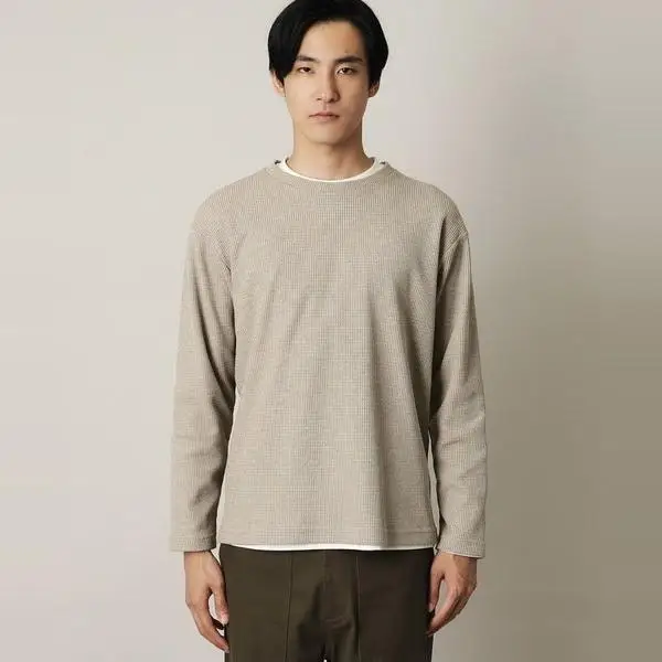 

Мужской повседневный трикотаж Pure Color Long Sve ort Sve Spring Summer New Sle Simple Faion Ci Life Хлопок Полиэстер