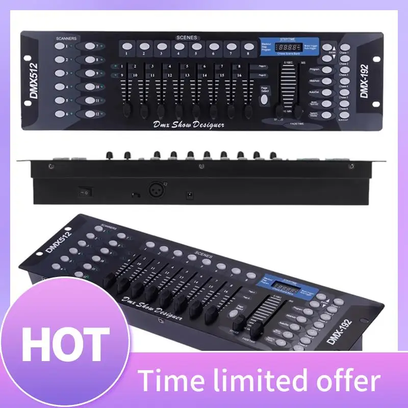 

B68A 1 PCS 192 DMX Controller Stage Lighting DJ Equipment DMX Console For LED Par Moving Head Laser Spotlights Controller EU Plu