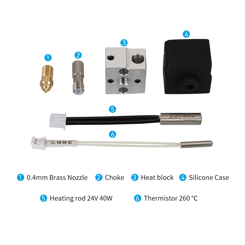 Hotend Kit For Ender 3 V3 SE Titanium Alloy Throat Bimetal Heatbreak 24V 40W J-head Print Head For Ender-3 V3 SE 3D Printer Part
