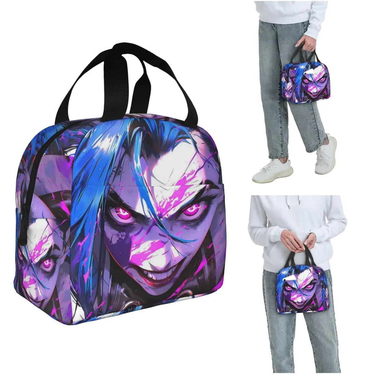 

Изолированная сумка для обеда Arcane Jinx для детей, школьный холодильник, термокоробка для еды, портативная сумка для обеда, контейнер