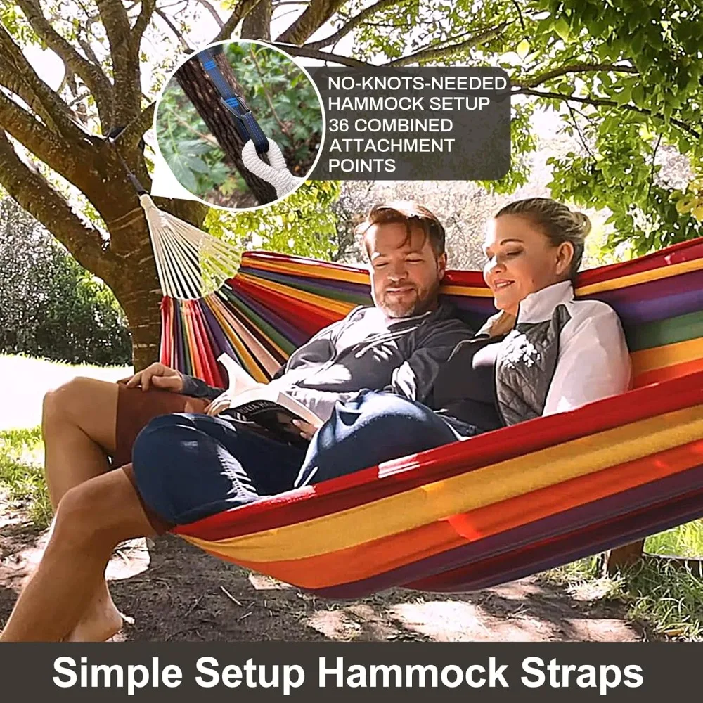 Brazilian Double Hammock with Tree Straps