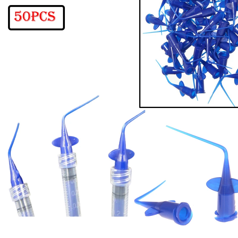 10/50Pcs Dental Bend Irrigation Needle Disposable Endo Syringe Tips Liquid Dispensing Needle Tooth Cleaning Oral Care