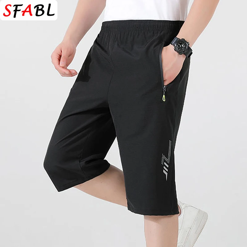 

Summer Casual Shorts Men Jogging Running Sports Short Pants for Men Boardshort Quick Dry Zipper Pockets Loose Gym Fitness Shorts