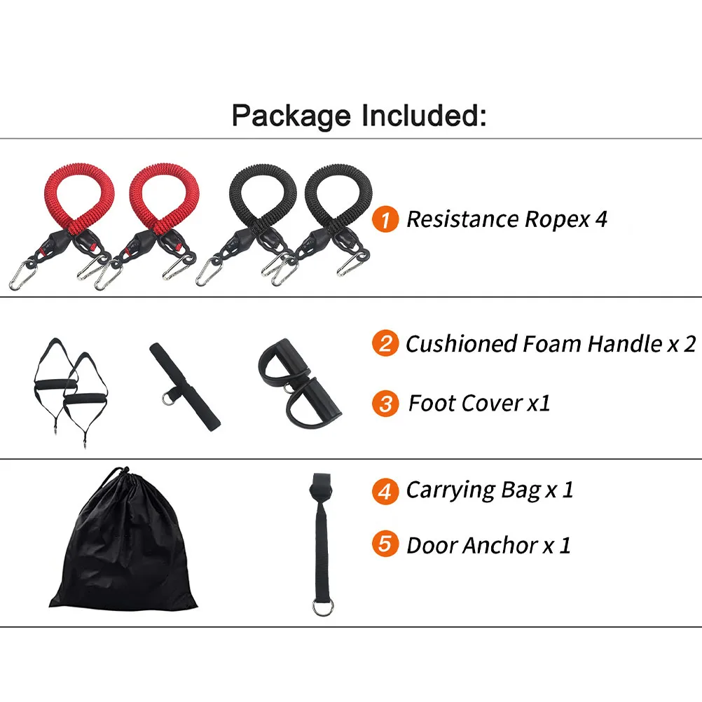 

1 set Foot Resistance Tube Fitness Pedal Tension Sports Pulling Stretch Natural Material Durable Safe Portable Comfortable H