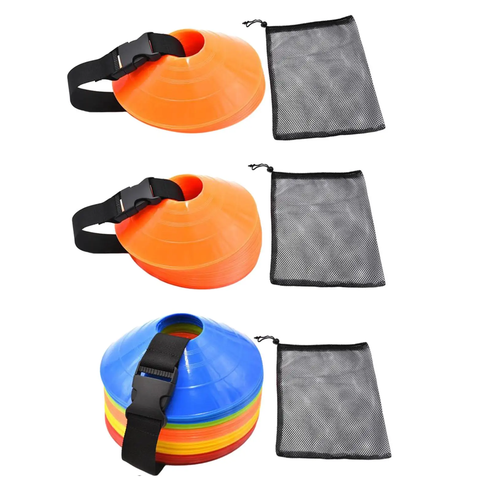 Soccer Cones with Mesh Bag & Strap Durable Soccer Training Cones for Running