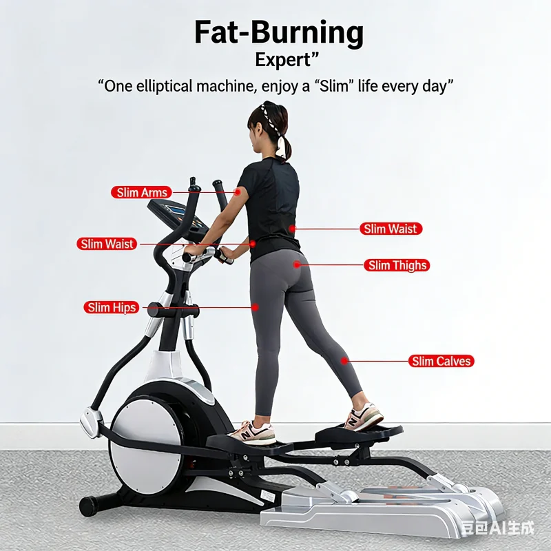 Commercial Fitness Cross Trainer Elliptical Machine Indoor Rehabilitation Home Stepper Magnetic Resistance 160kg Capacity
