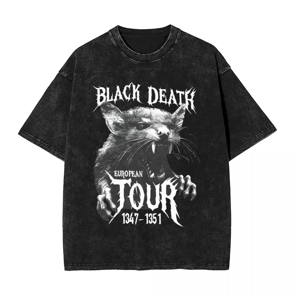 Black Death Medieval Rat Gothic Grunge T Shirt History Dark Academia T-Shirts Short-Sleeved Tshirt Summer Cotton O-Neck Tees