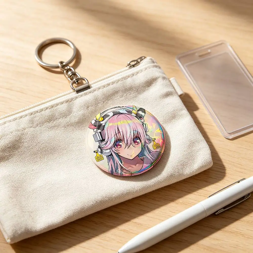 S-Super S-Sonico Badge Pins For Friend, Backpack, Clothing, Collectible Accessories, Jewelry Gift