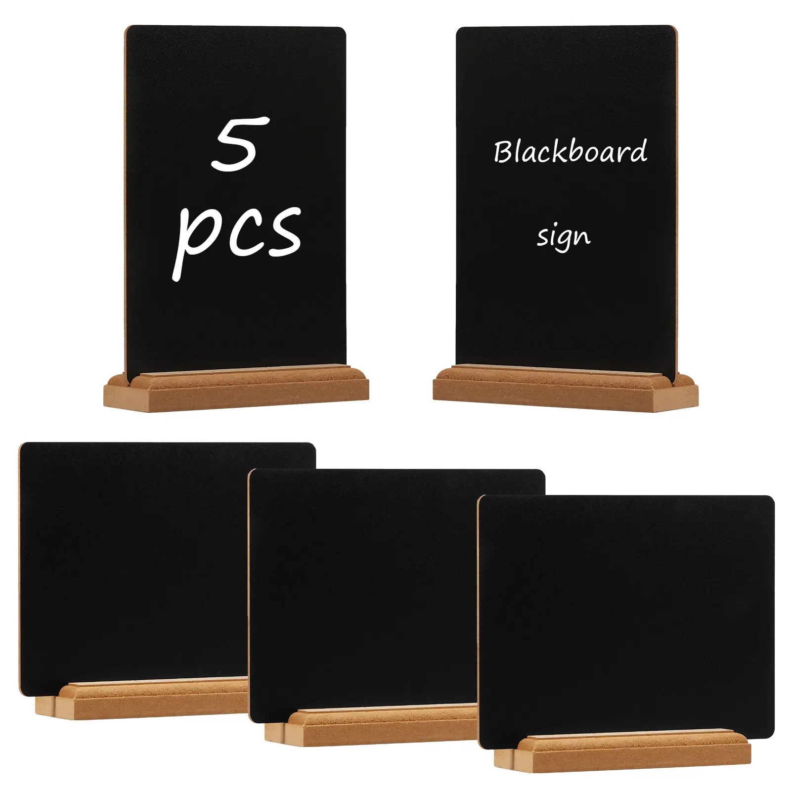 

6Pcs Mini Blackboard With bracket DIY label information Detachable desktop blackboard Vertical slogans for restaurants shops