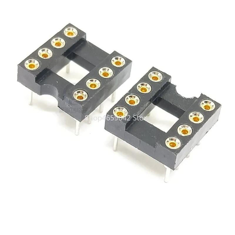 10PCS Round Hole IC Socket Connector Integrated Circuit Socket Microcontroller Base DIP 6 8 14 16 18 20 24 28 40 Pin Sockets