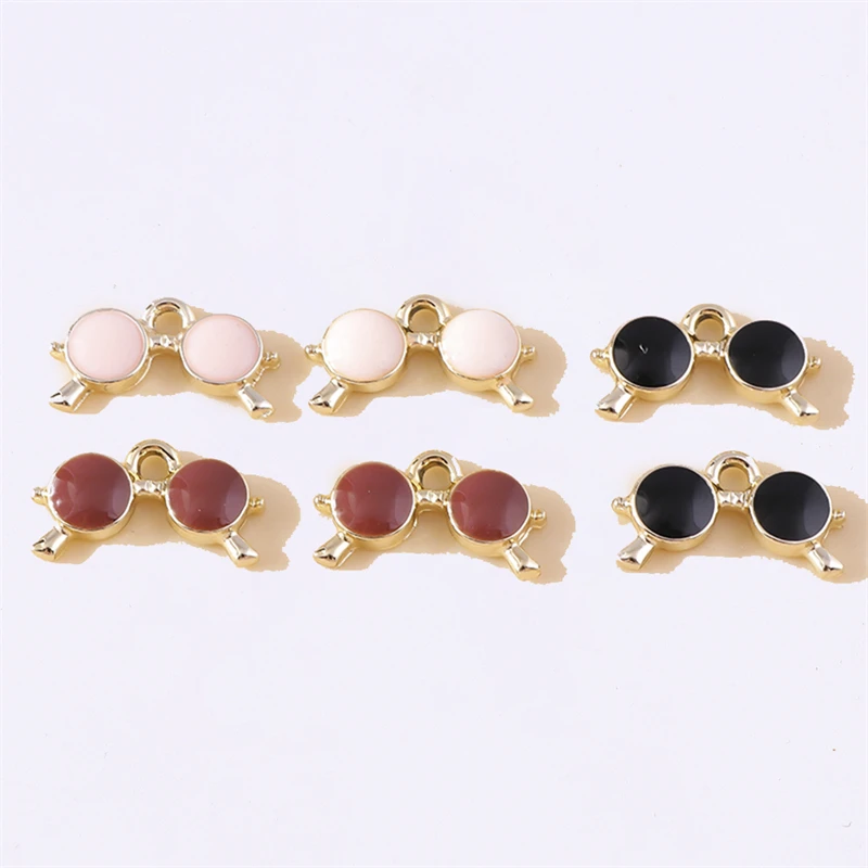 

Duarte 20Pcs/Lot Cute Mini Enamel Sunglasses Charms Pendants for Jewelry Making DIY Earrings Necklaces Bracelets Accessories ﻿