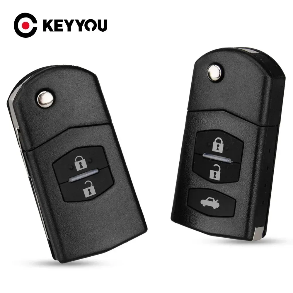 

KEYYOU 5PCS 2/3BTN Flip Car Remote Key Shell Case for MAZDA 2 M2 Demio / 3 M3 Axela/ 5 M5 Premacy / 6 M6 Atenza 8 M8 MPV CX7