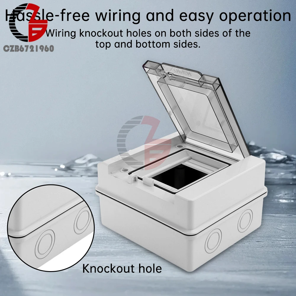 5/8/12 Ways HT Series Junction Box IP65 Waterproof Distribution Box PC Plastic Outdoor Electrical Distribution Protection Box