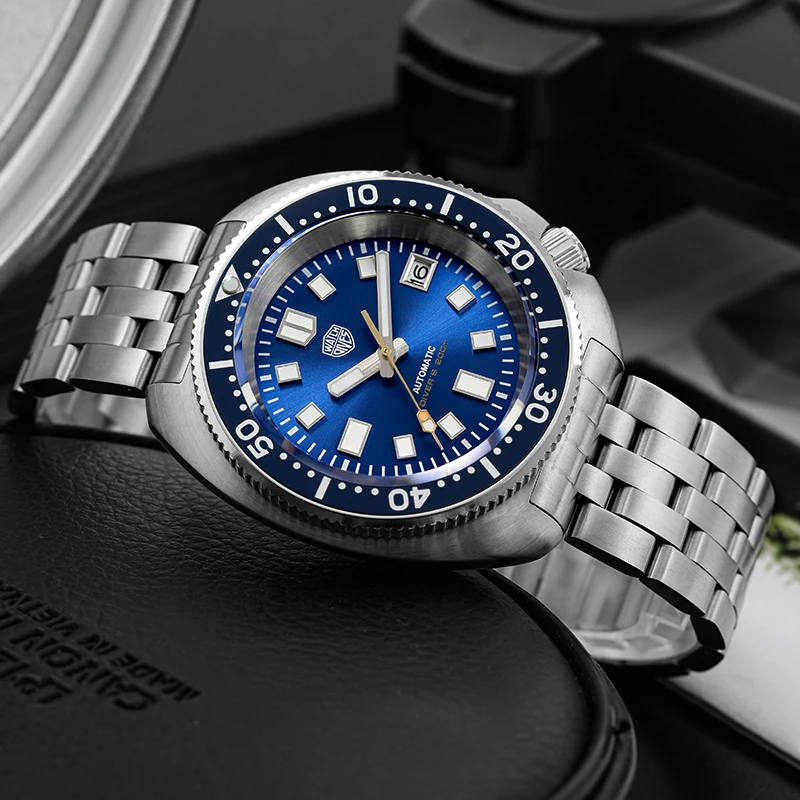 Watchdives WD6105 Diver Watch NH35 Movement Aluminum Bezel Captain Willard Watches Sapphire Crystal Luminous Waterproof 200m