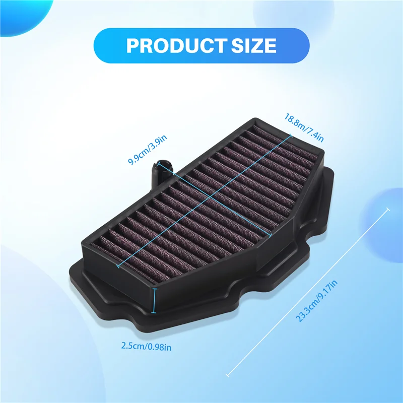 A45F-filtro limpiador de aire para motocicleta para Kawasaki VERSYS 650 2015-2019 NINJA 650 KLE650 Z650 VULCAN 650 S 15-19