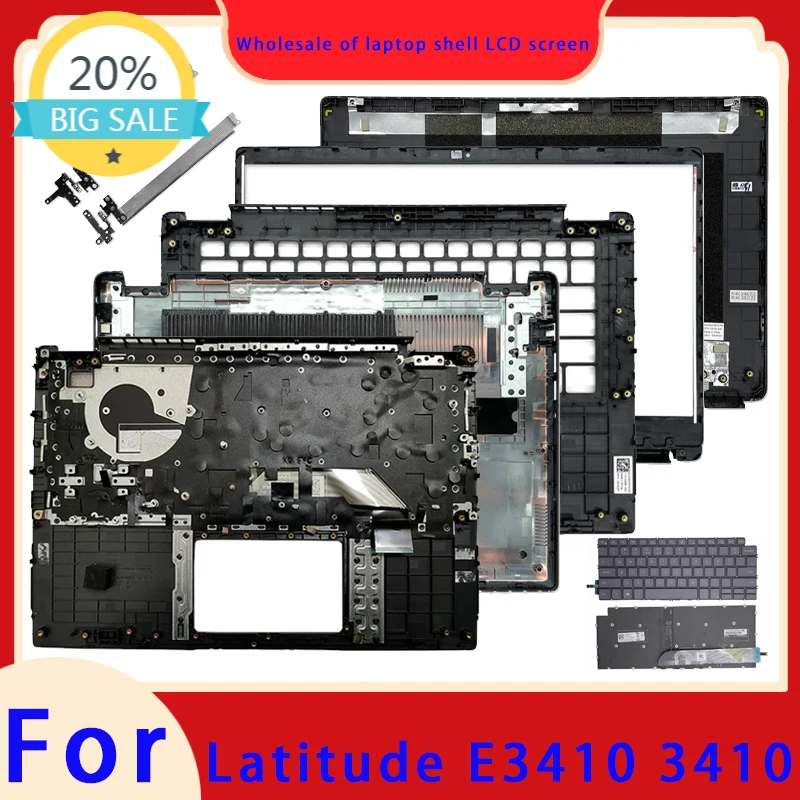 Suitable for Latitude E3410 3410 series laptops, LCD screen top cover screen frame palm rest keyboard hinge bottom shell black