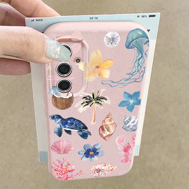 

Чехол для телефона с принтом на тему океана для Samsung Galaxy S25 Edge S24 FE S23 S22 Ultra A56 A36 A26 A55 A16 A15 A54 A14 5G Soft Cover