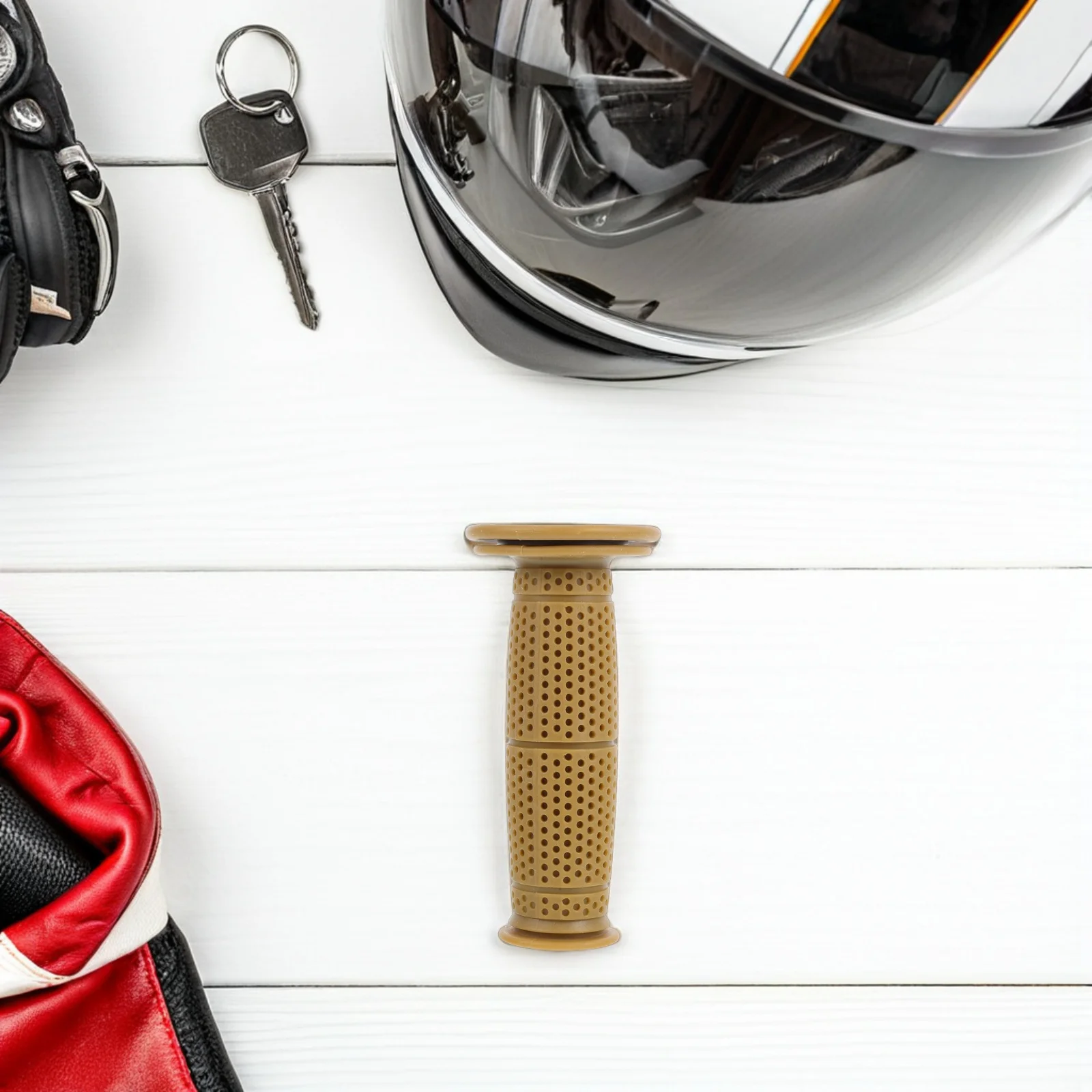 

2Pcs Vintage Motorcycle Handlebar Grips Rubber Non Slip Throttle Grip Covers Universal Fit Motorbike Handlebar Protective Cover