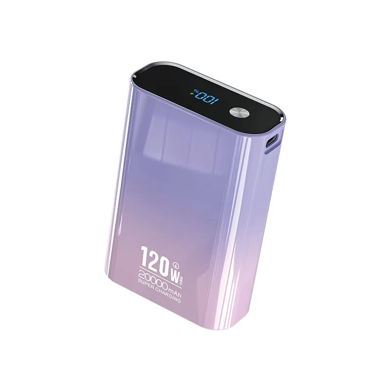 120W Super Fast Charging Power Bank 20000mAh Mini Compact Power Source Large Capacity