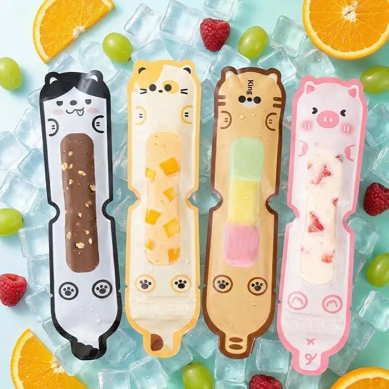 New 20 Pack Cute Cartoon DIY Ice  Bags Leak Proof Seal For Homemade Ice Lolly Summer Kids  Treats