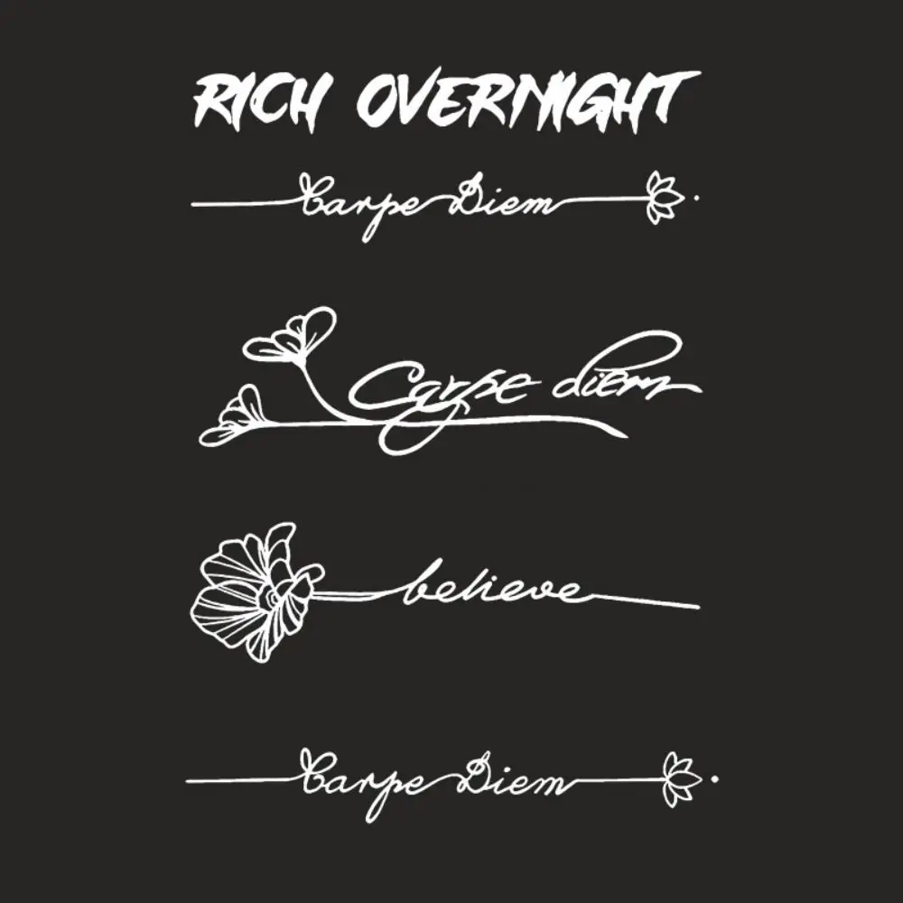 الإنجليزية رسالة عصير الوشم مقاوم للماء شبه دائمة وهمية الوشم المؤقت طويلة الأمد Hombre الفن وهمية الوشم النساء