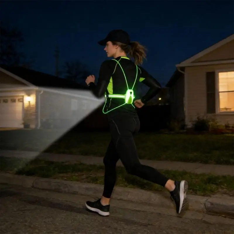 M5TC Comfortable Elastic Running Vest with High Luminosity for Low Light Conditions