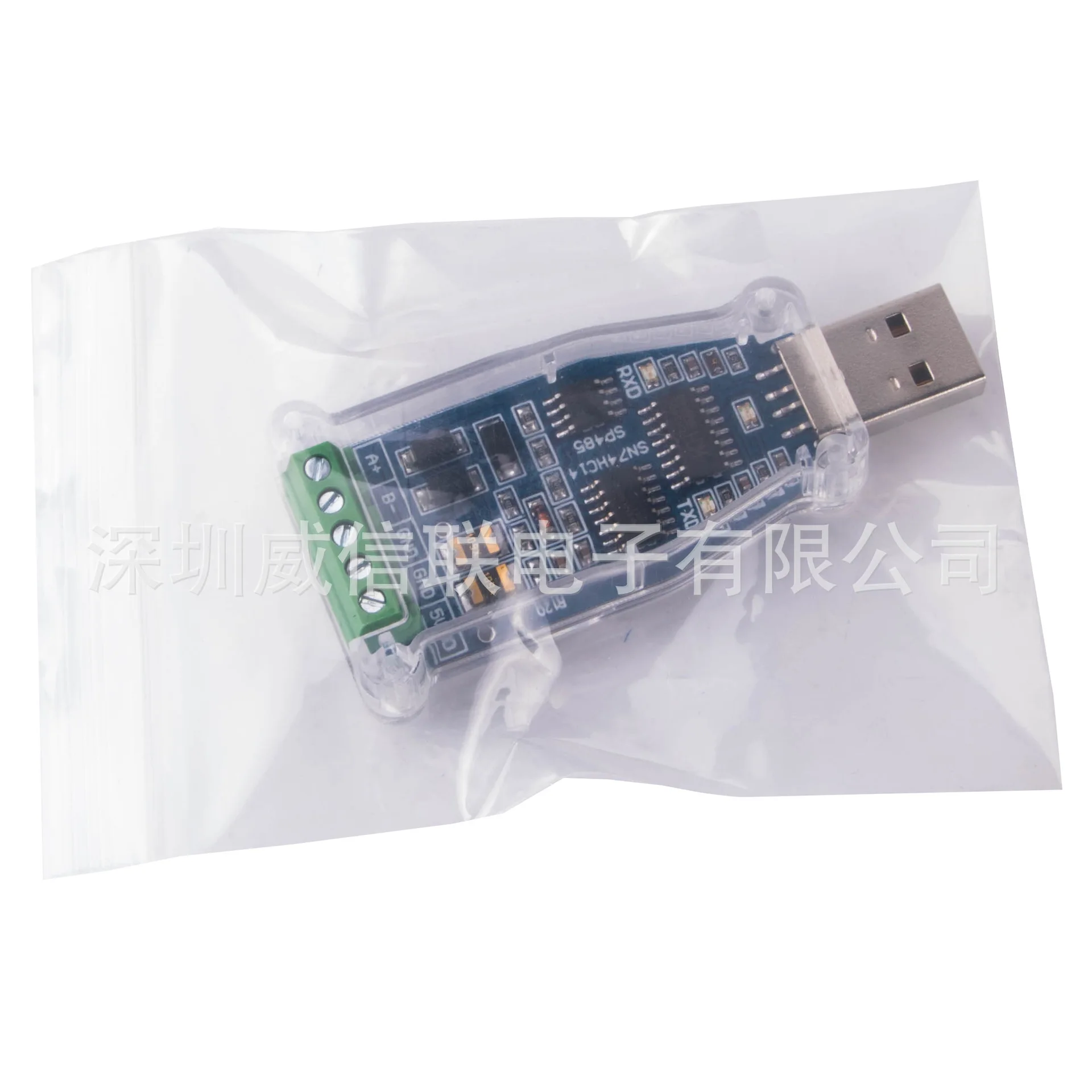 USB إلى RS485 وحدة المنفذ التسلسلي محطة البيانات + البيانات-رقاقة VCC GND GND CH340