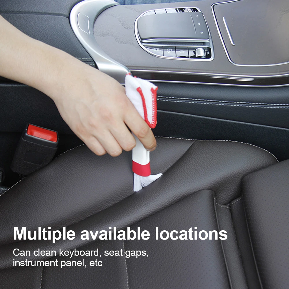 Double Headed Brush for Dust Removal Cleaning and Wiping of Air Vents in Cars Deep Cleaning Tools for Car Interiors