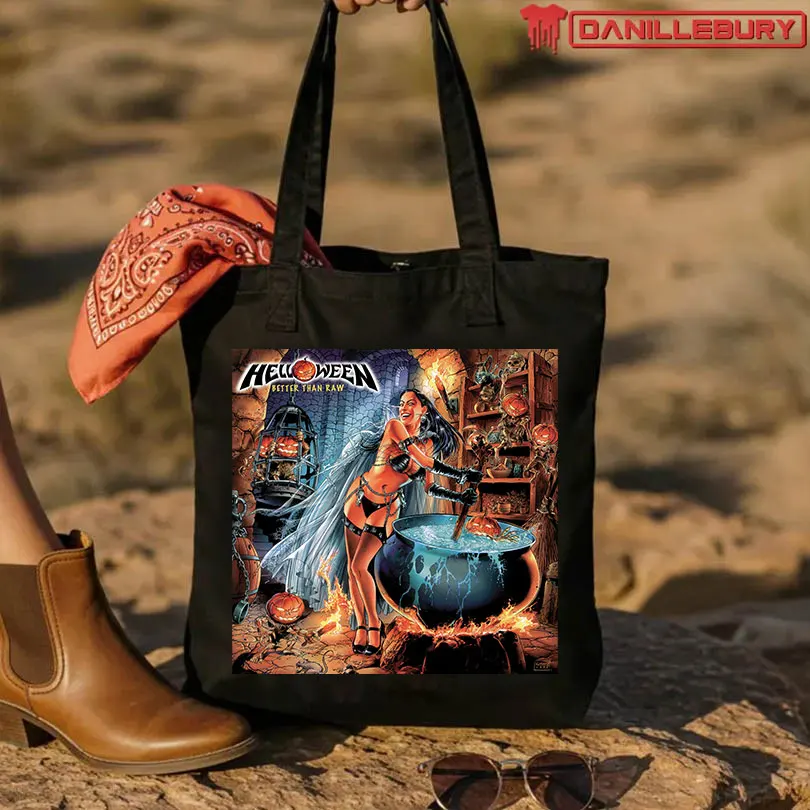 حقيبة تسوق قماشية للهالوين ماركة جرافيك للهالوين هدية للمتسوقين حقيبة يد للسيدات ذات سعة كبيرة للمتسوقين