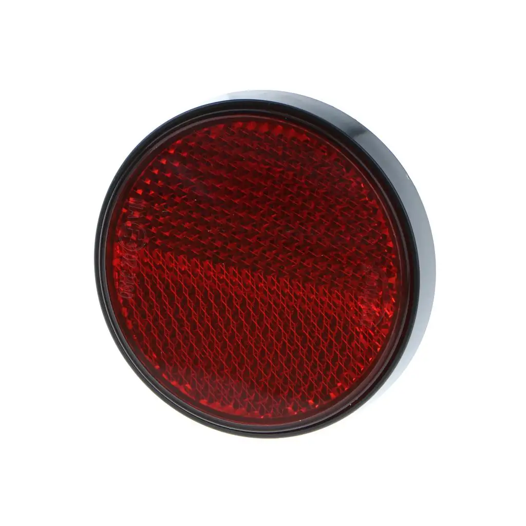Car Cycle Reflector Strips Self Adhesive Round Light Safety Plastic Reflector Sticker for Motorcycles Trailers Driving
