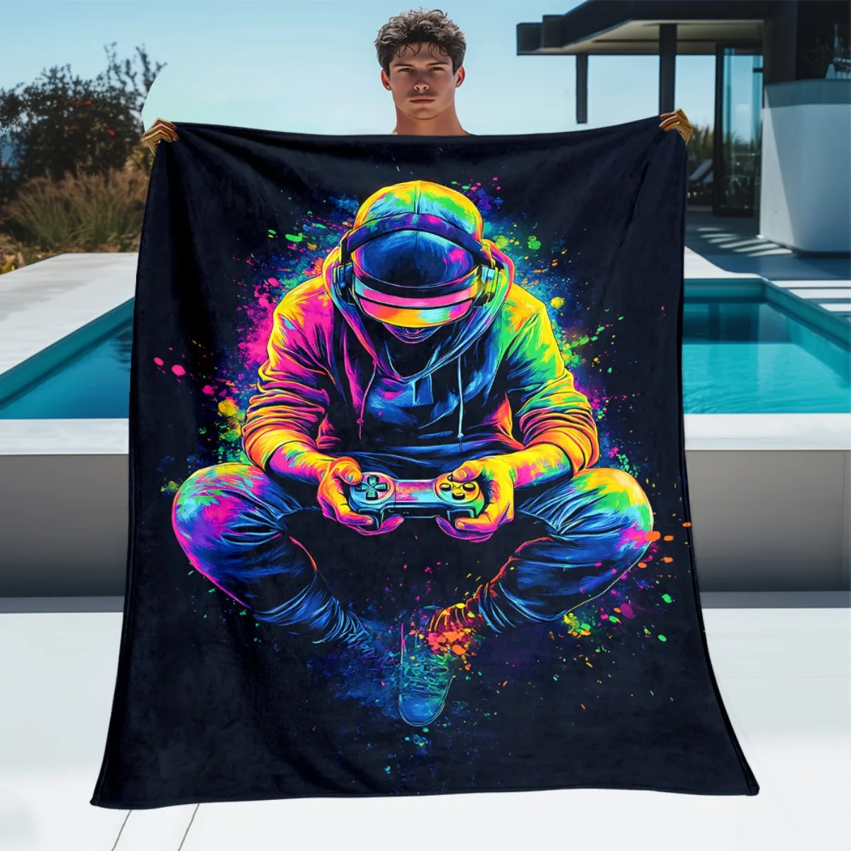 A Single Piece Figure in a Vibrant, Artistic Stance, This Lightweight Flannel Blanket Is Perfect for Home Decor. It'S Ideal for