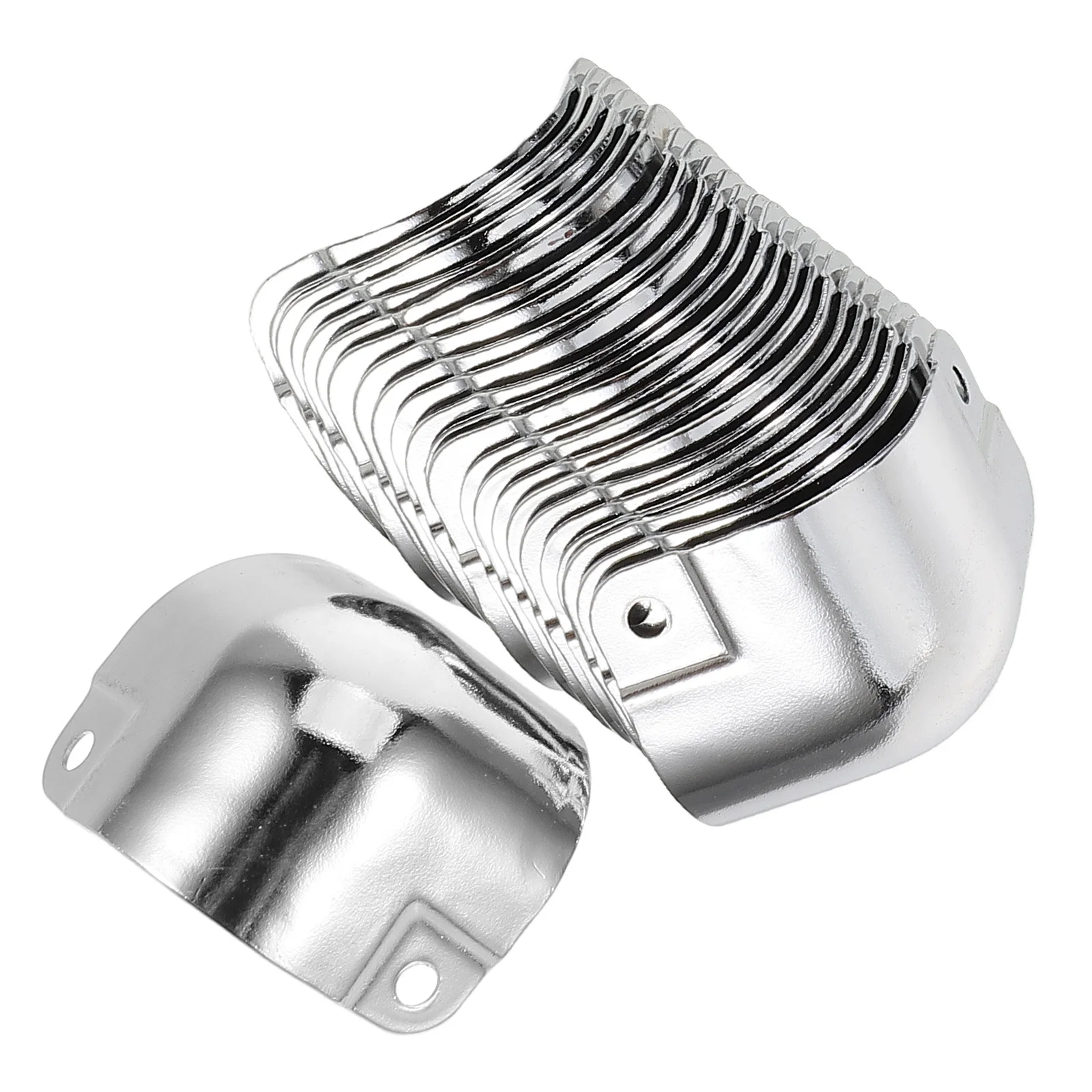 20 قطعة سبائك الألومنيوم ركن حامي حشوات للزوايا المعدنية لعلبة الأدوات حافة صندوق حماية درع جذع حافة السلامة يغطي