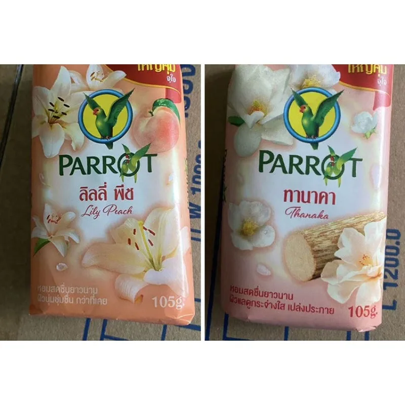 

Thai PARROT Flower-Scented Soap, Long-Lasting Fragrance & Gentle Cleansing for Bath & Hand Wash