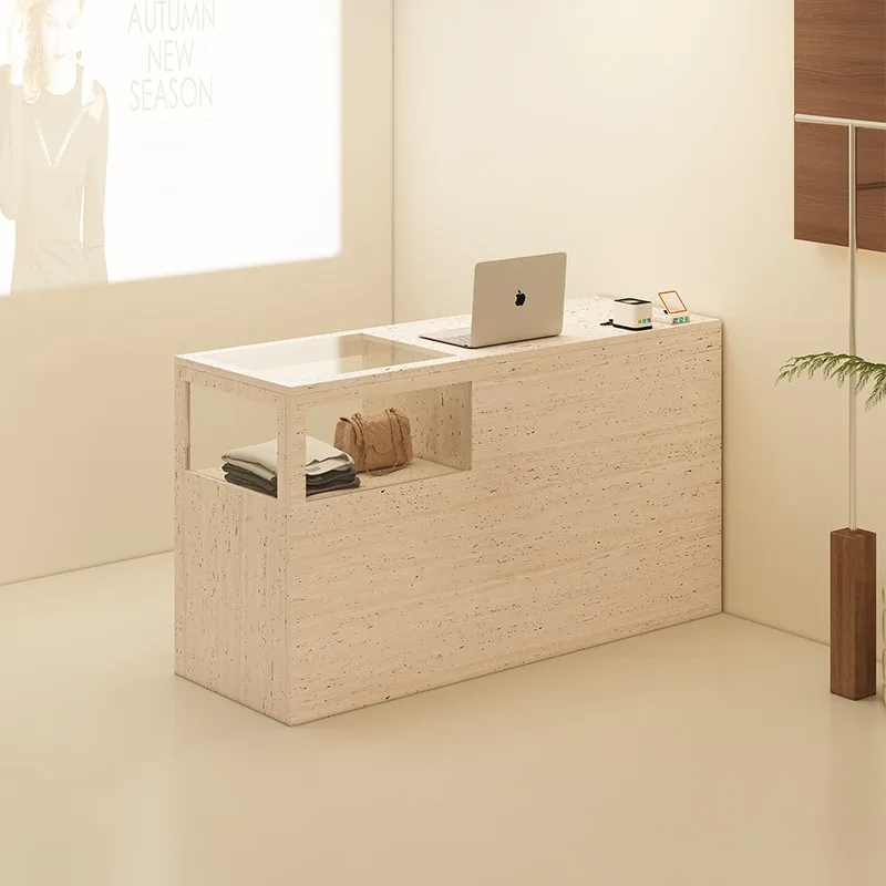 

Магазин скандинавской одежды Касса Модный дизайн Стеклянная витрина Стойка регистрации Офисная мебель Подставка для подиума