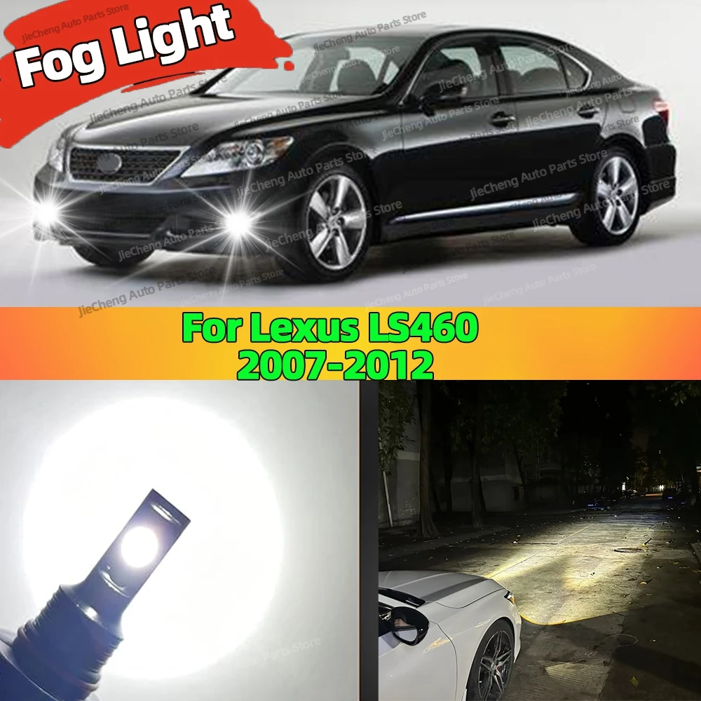 2Pcs 6000K LED Fog Light Blub 25000LM CSP High Bright Car Lamp Plug and Play For Lexus LS460 2007 2008 2009 2010 2011 2012