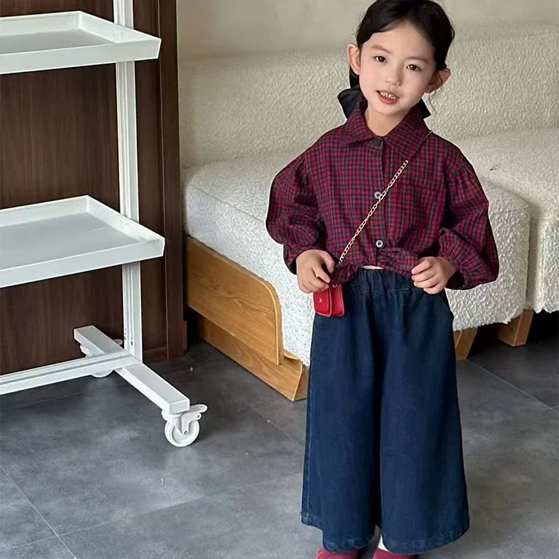 3pcs Child Girl Autumn Clothes Set Two Pieces Suit Teens Top Shirt Pants Kids Girls Adolescent Designer Clothes Boutique Wear
