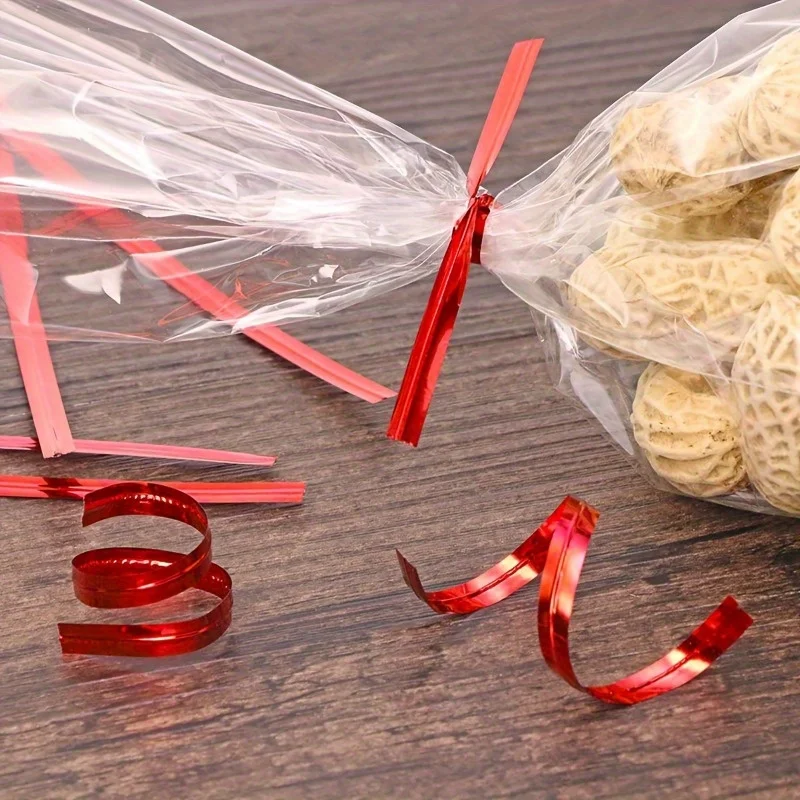 Metal Twisted Zip Ties Are Perfect for Sealing Plastic Bags, Rope Gift Ties, Bread and Food Packaging Tapes, and Bakery Supplies
