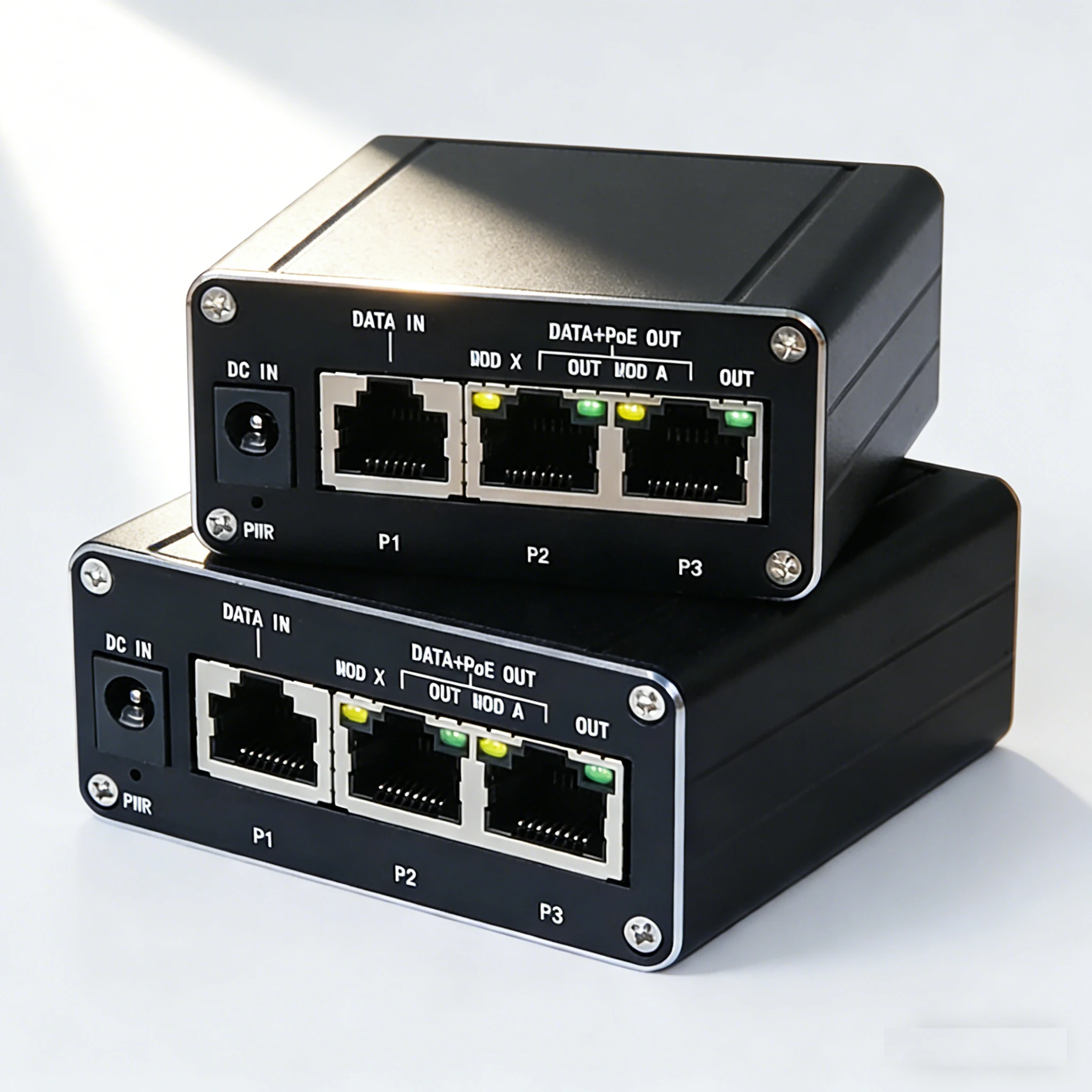 Passive POE Injector 24V/48V Network Equipment with 4Pair Wire Max 60W Output 2Pair Wire 30W Output for IP Camera