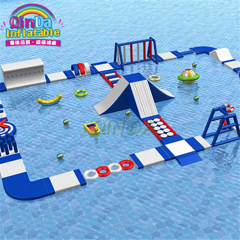 New Design Inflatable Water Island Floating Aqua Park Beach Lake Use